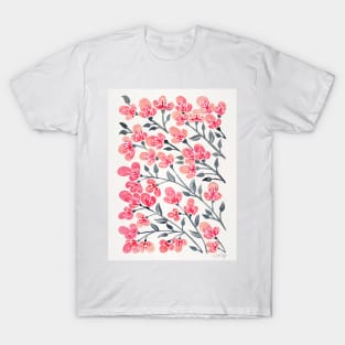 pink black cherry blossom T-Shirt